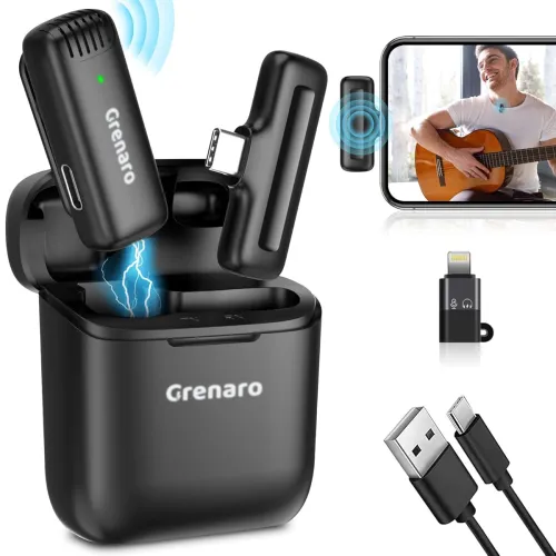 Image of GRENARO J11 Wireless Mic with Charging Case