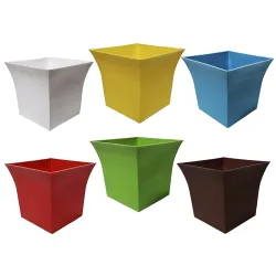 GTB 10-Inch UBER Flower Pots (Multicolor, Set of 8)