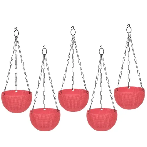 Image of GTB Hanging PLANTERS Garden Hanging Flower Port Pack of 5