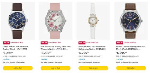 Image of Guess Men's & Women's Watches upto 40% Discount