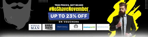 Image of Gyftr No Shave November Offer : up to 23% Discount on Vouchers