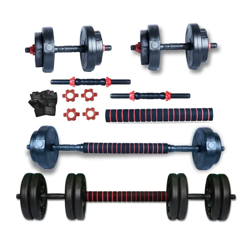 Image of GYM INSANE 3 in 1 gym combo Adjustable dumbbells set Star Nuts kit for home gym Workout. (12 KG, Add Gloves)