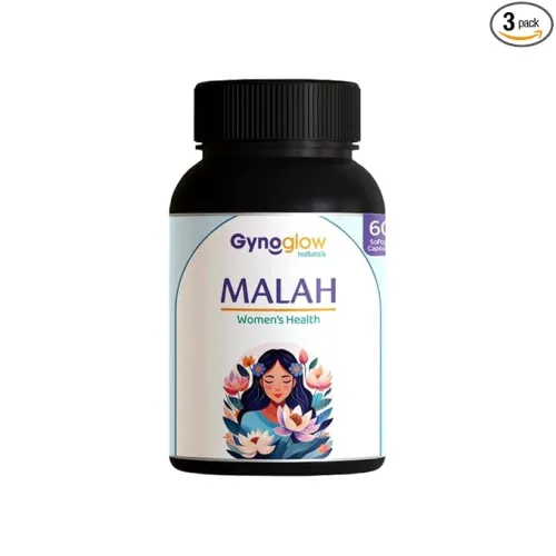 Image of GYNOGLOW NATURALS MALAH Irregular Periods Support Capsules for Women - Pack of 3