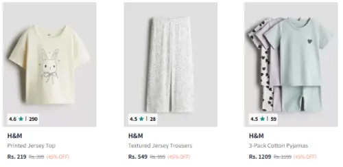 Image of H&M Kids Fashion Clothes Flat 45% Discount