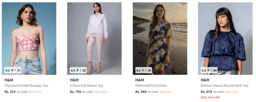 Image of H&M Women's Clothing Starting At @₹519