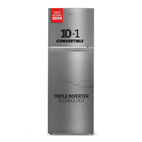 Image of Haier 328L Refrigerator, 3 Star (HEF-333TS-P, Inox Steel, 2024 Model)