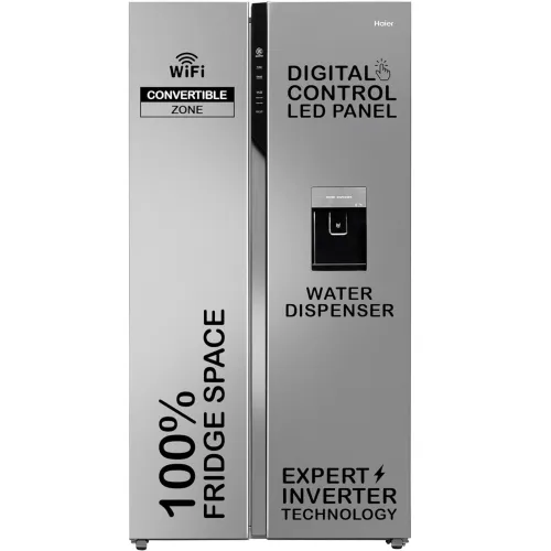 Image of Haier 596L Side-by-Side Refrigerator (HRS-682SWDU1)