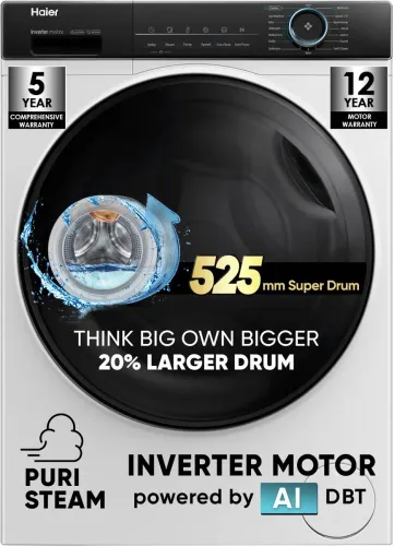 Image of Haier 8 kg AI with Inverter Motor, IPuristeam and Refresh Function