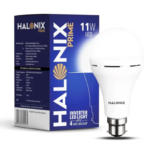 Image of Halonix 11W Emergency Inverter Bulb Rechargeable Emergency Led Bulb Backup : Upto 4hrs Pack of 1