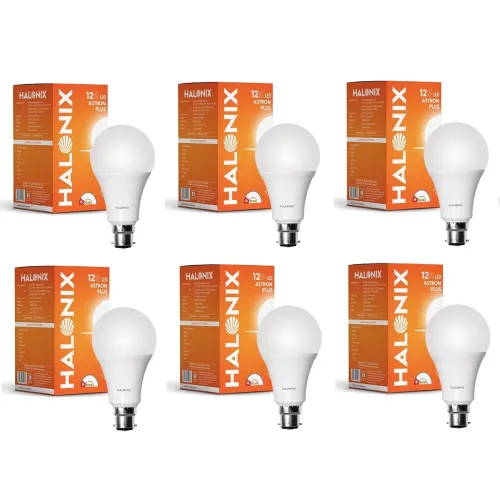 Image of Halonix Astron Star Base B22 12-Watt LED Bulb pack of 6
