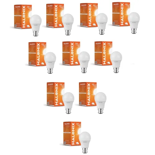 Image of Halonix 2.9W B22D LED Bulb Cool Day Light, pack of 10