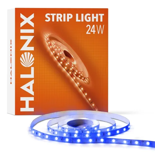Image of Halonix 24W 5 Meter 300 LED Strip Light Without Driver(Blue, Pack of 1)
