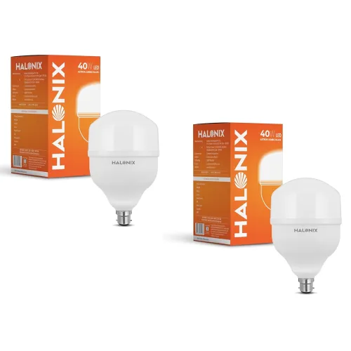 Image of Halonix 40W B22 LED Cool White Bulb, Pack of 2