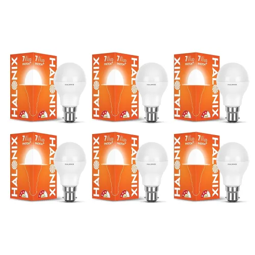 Image of Halonix 7-watt Base B22 Led Bulb (Pack of 6, White)