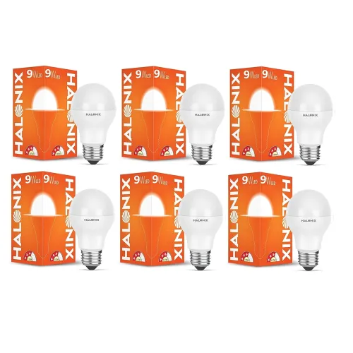 Image of Halonix Astron Plus Base E27 9-Watt LED Bulb (Pack of 6)