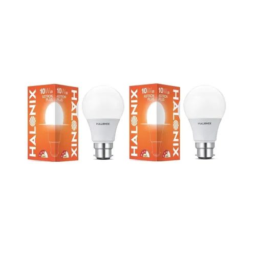 Image of Halonix B22D 10Watt Led Astron Plus (White, Round) Pack of 2