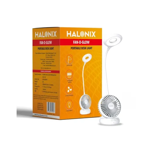 Image of Halonix FAN-O-GLOW Portable Desk Light