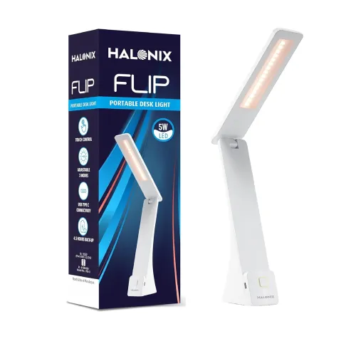 Image of Halonix Flip Dimmable 3-in-1 Mode Portable Desk Lamp