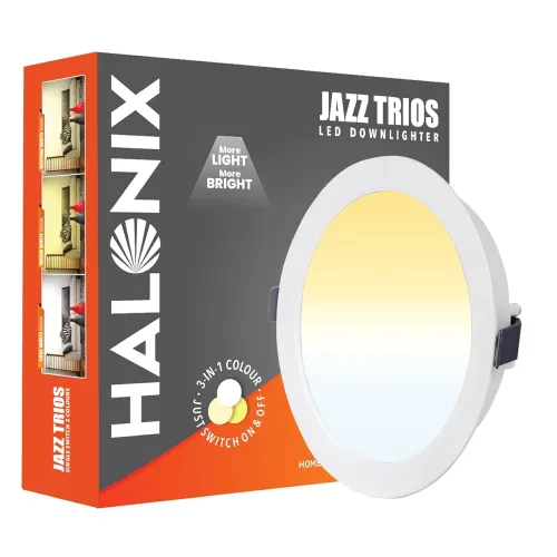 Image of Halonix Jazz 6W Dimmable 3-in-1 LED Recessed Ceiling Light Pack of 1