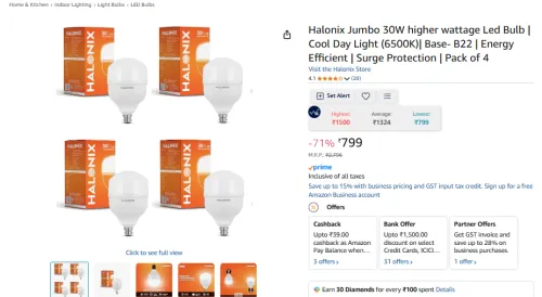 Image of Halonix Jumbo 30W higher wattage Led Bulb 