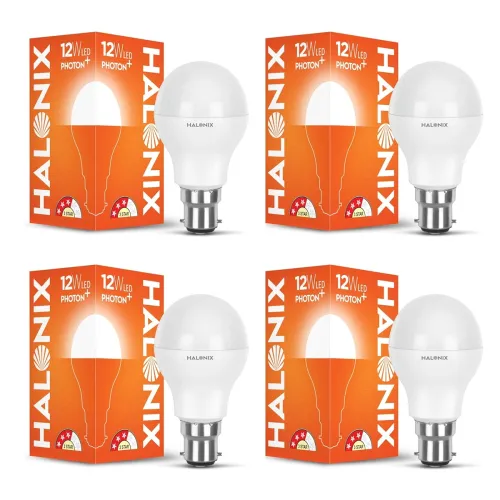 Image of Halonix Photon Plus 12W LED Bulb B22 (Cool Day Light, Pack of 4)