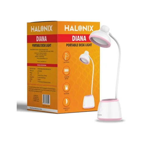 Image of Halonix Polycarbonate Diana Rechargeable Portable Desk Lamp