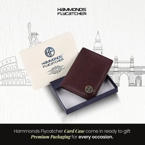 Image of Hammonds Flycatcher Brown Leather RFID Card Holder (6 Card Slots)