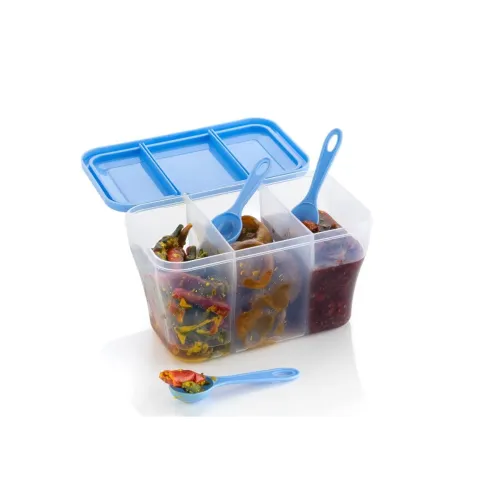 Image of HAPPI Multipurpose Plastic 3 In 1 Masala Box