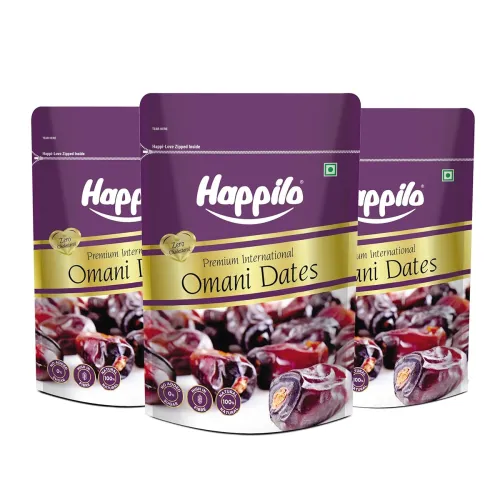 Image of Happilo Premium International Omani Dates 250g (Pack Of 3), Rich in Energy