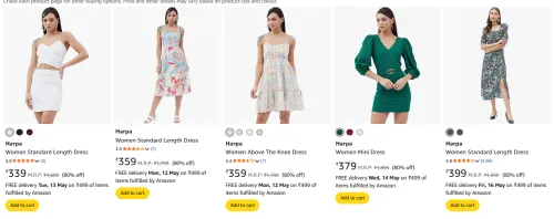 Image of Harpa Women Dresses Minimum 80% Discount