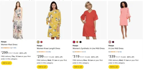 Image of Harpa Women's Dresses at minimum 80% Discount 