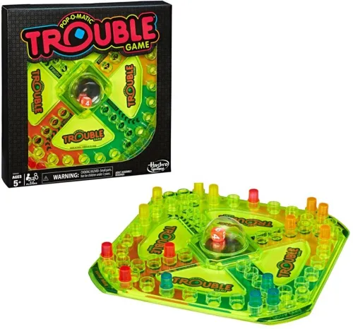 Image of HASBRO GAMING Trouble Neon Pop Board Game