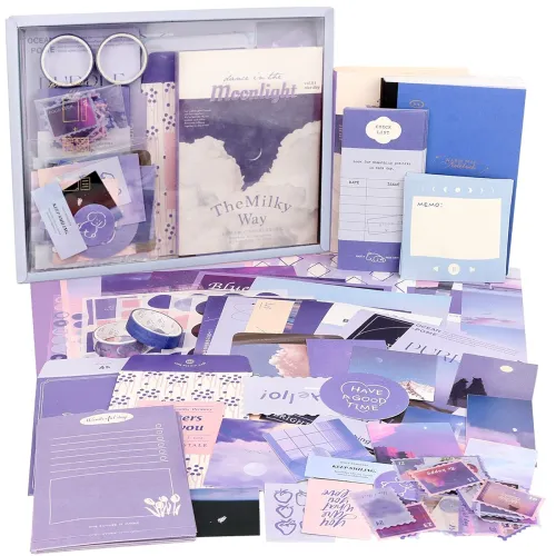 Image of HASTHIP 346Pcs Journal Supplies Kit Vintage Scrapbook Stickers
