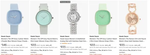 Image of Haute Sauce Women Anolog Watches From ₹546