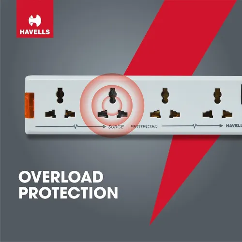 Image of Havells 10V 6A 4-Way Extension Board 2400W with 1.5 Metre Wire