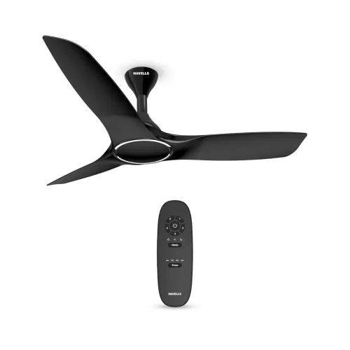 Image of Havells 1200mm Stealth BLDC Ceiling Fan Upto 60% Energy Saving, 2 Year Warranty | (Pack of 1, Mettalic Black)