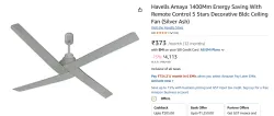 Havells Amaya 1400mm BLDC Fan