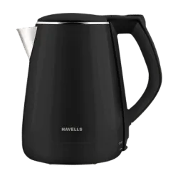 HAVELLS Aqua Plus 1250 Watt 1.2 Litre Electric Kettle with Cool Touch Outer Body (Black)