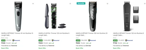 Image of HAVELLS BT5100C Trimmer starting @ ₹599