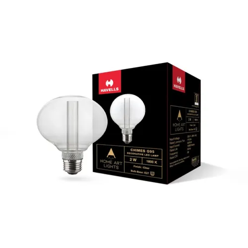 Image of Havells Chimes G95 Clear 2w Light Bulb
