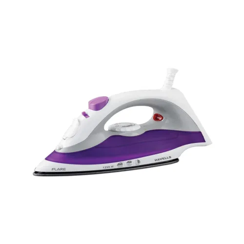 Image of Havells Flare Purple & White 1250 W Large Tank Steam Iron with 2 Year Warranty-145 ml