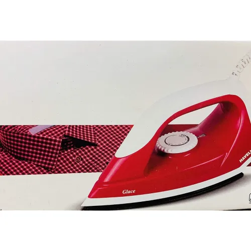 Image of Havells Glace 750 Watt Dry Iron (Ruby & White), 750 watts, ABS