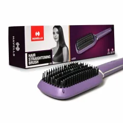 Havells HS4201 Keratin Straightener Brush – 50W, Purple
