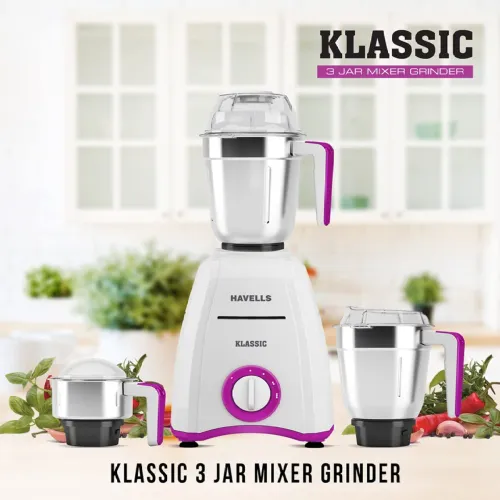 Image of Havells Klassic 3 Jar 750 W Mixer Grinder