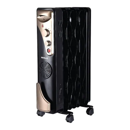 Image of Havells OFR 7 Wave Fins with Fan 1900 watt (Black),GHROFBYK190