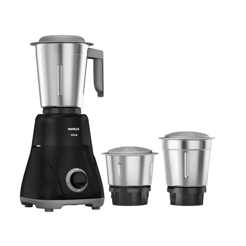 Image of Havells Pulse 500 Watt Mixer Grinder with 3 Jars | 400ml, 800ml, 1.2L Leak Resistant Jars |