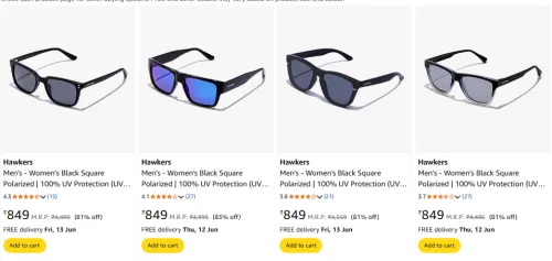 Image of Hawkers Sunglasses minimum 80% Discount 