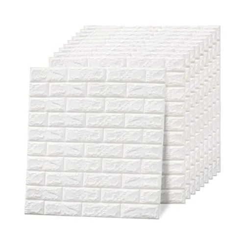 Image of HAXED 3D Brick Wallpaper PE Foam Self-Adhesive Wall Sticker 70x77cm
