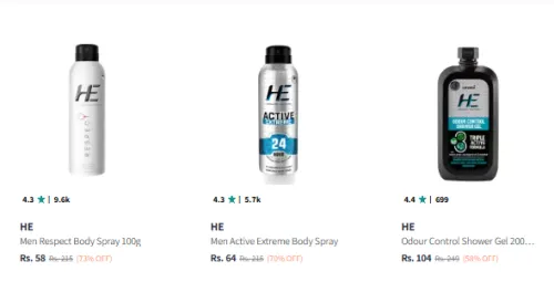 Image of HE Men's Personal Care Starting @ ₹58