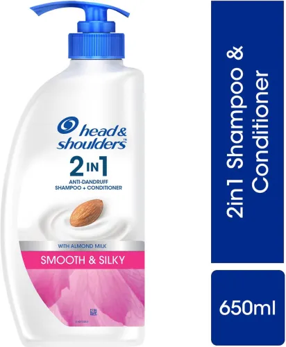 Image of Head & Shoulders Smooth & Silky 2-in-1 Anti-Dandruff Shampoo + Conditioner (650 ml)